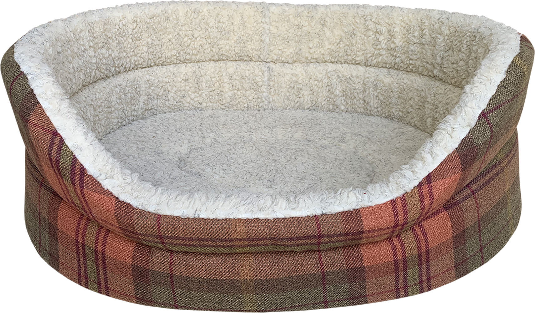 Hem and Boo. Luxury Country Check Oval Dog Bed