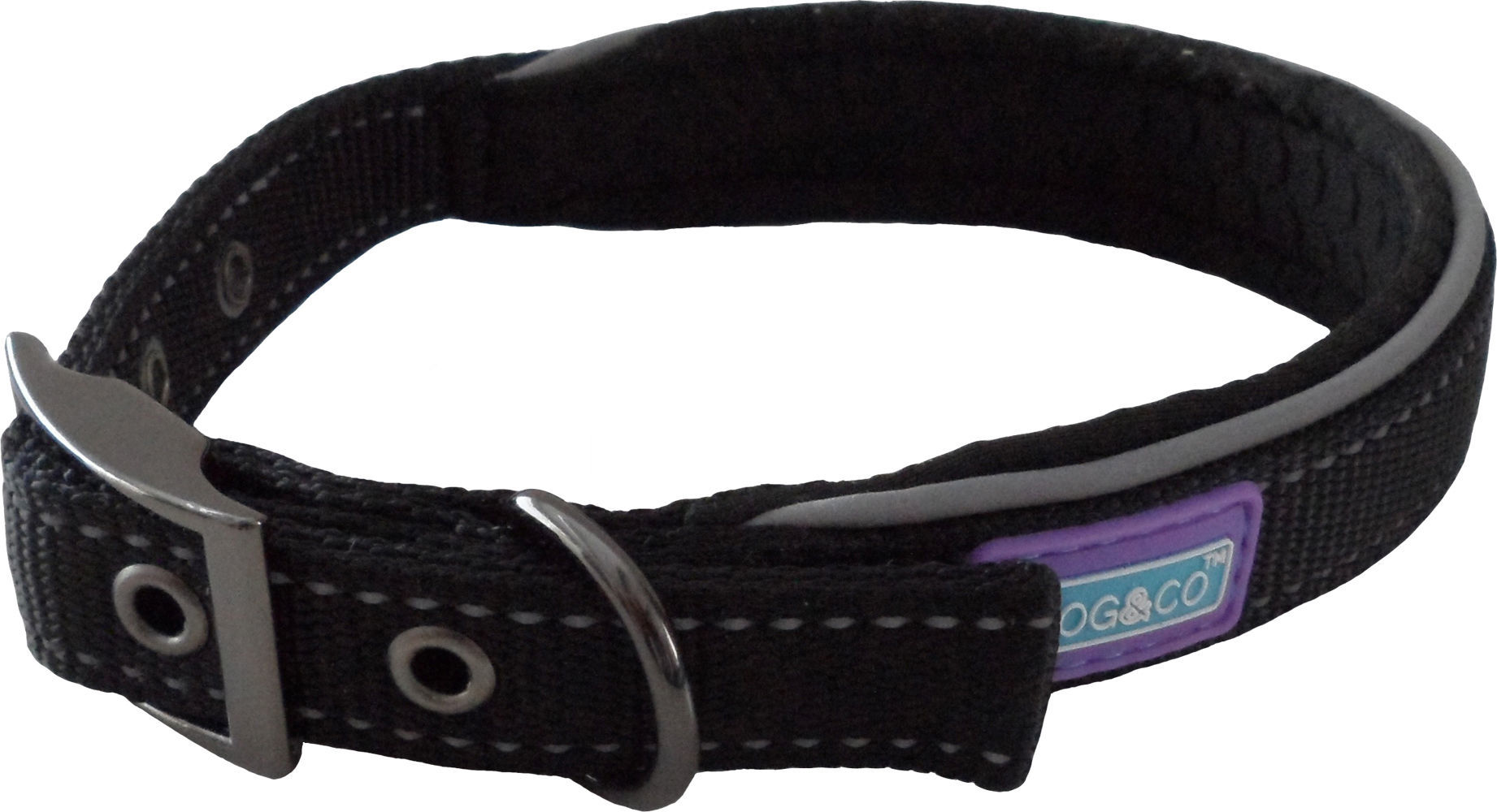 Hem and Boo. Reflective Padded Dog Collar